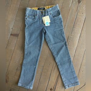 Mini Boden girls size 6 NWT pin striped jeans